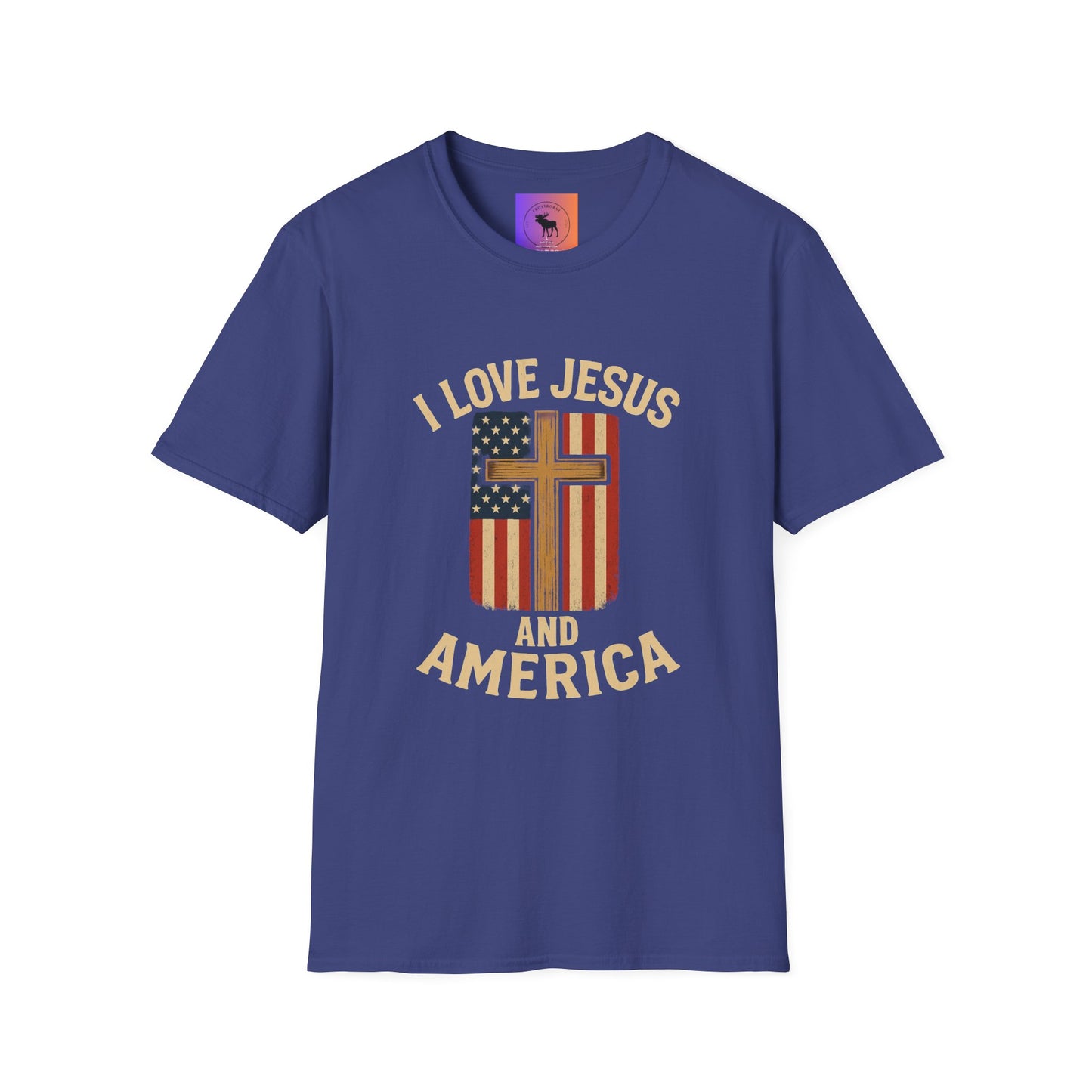 I Love Jesus and America Unisex T-Shirt, Faith Apparel, Patriotic Tee, Religious Clothing, Gifts for Christians, Fourth of July Shirt