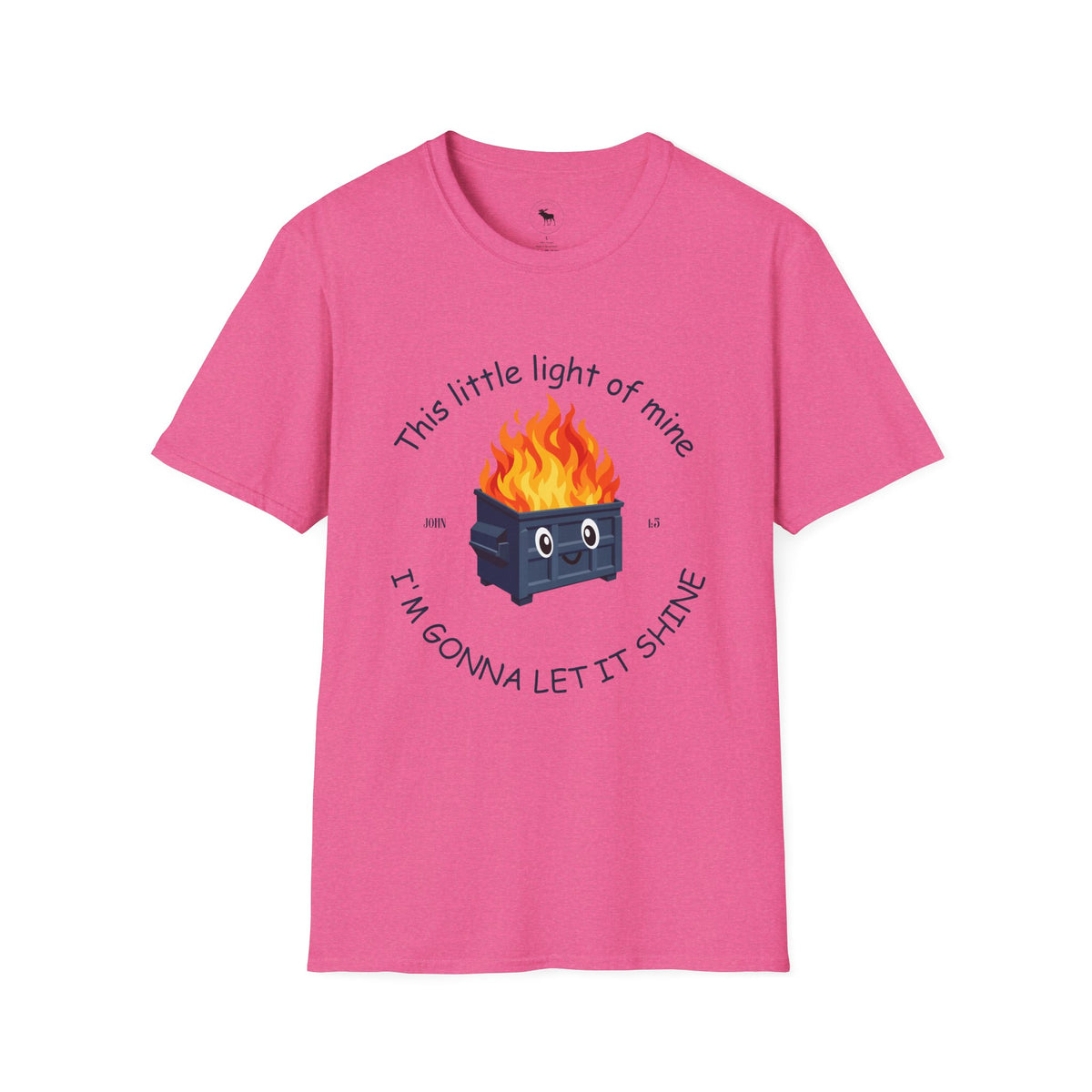 Dumpster on Fire T-Shirt — “This little light of mine, I'm gonna let it shine” Vintage religious Graphic Tee