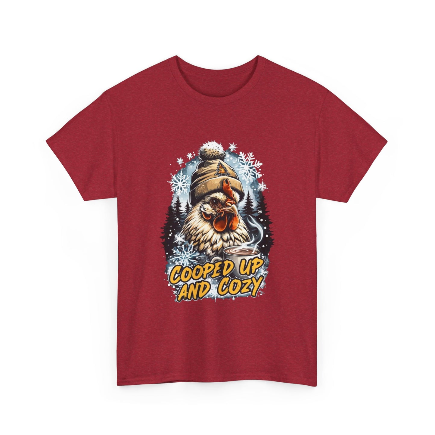 cooped up and cozy graphic T. perfect gift for the chicken lover in your life
