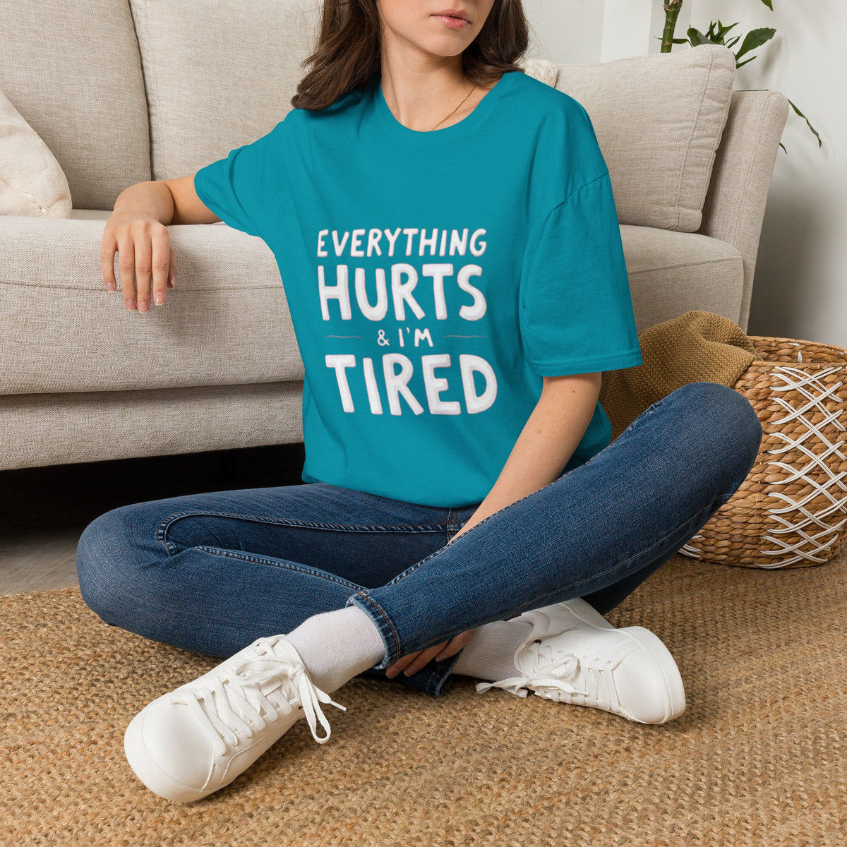 T-Shirt — “Everything Hurts & I’m Tired” Funny Comfort Graphic Tee