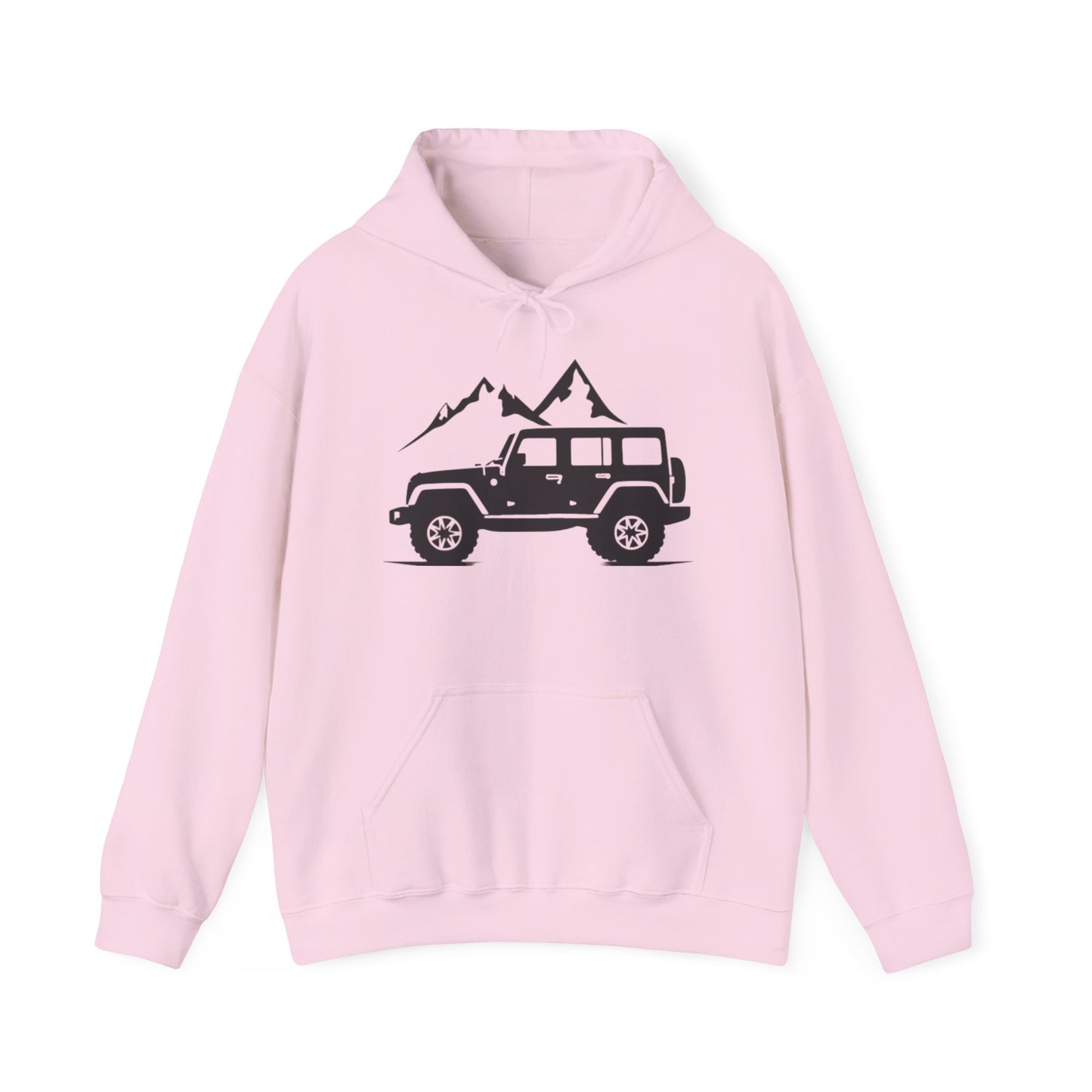 Unisex Heavy Blend™ Hooded Sweatshirt 4x4 mountain, abstract, simple design, minimalist
