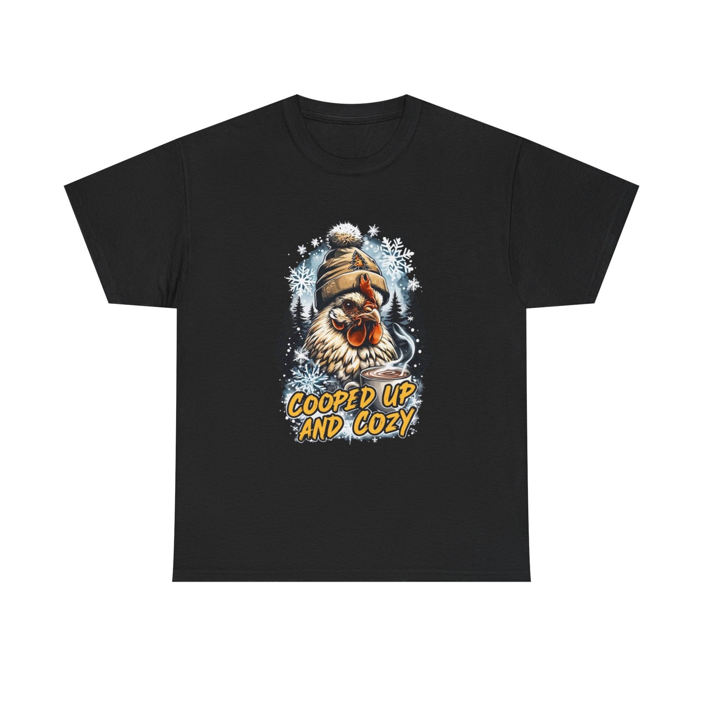 cooped up and cozy graphic T. perfect gift for the chicken lover in your life