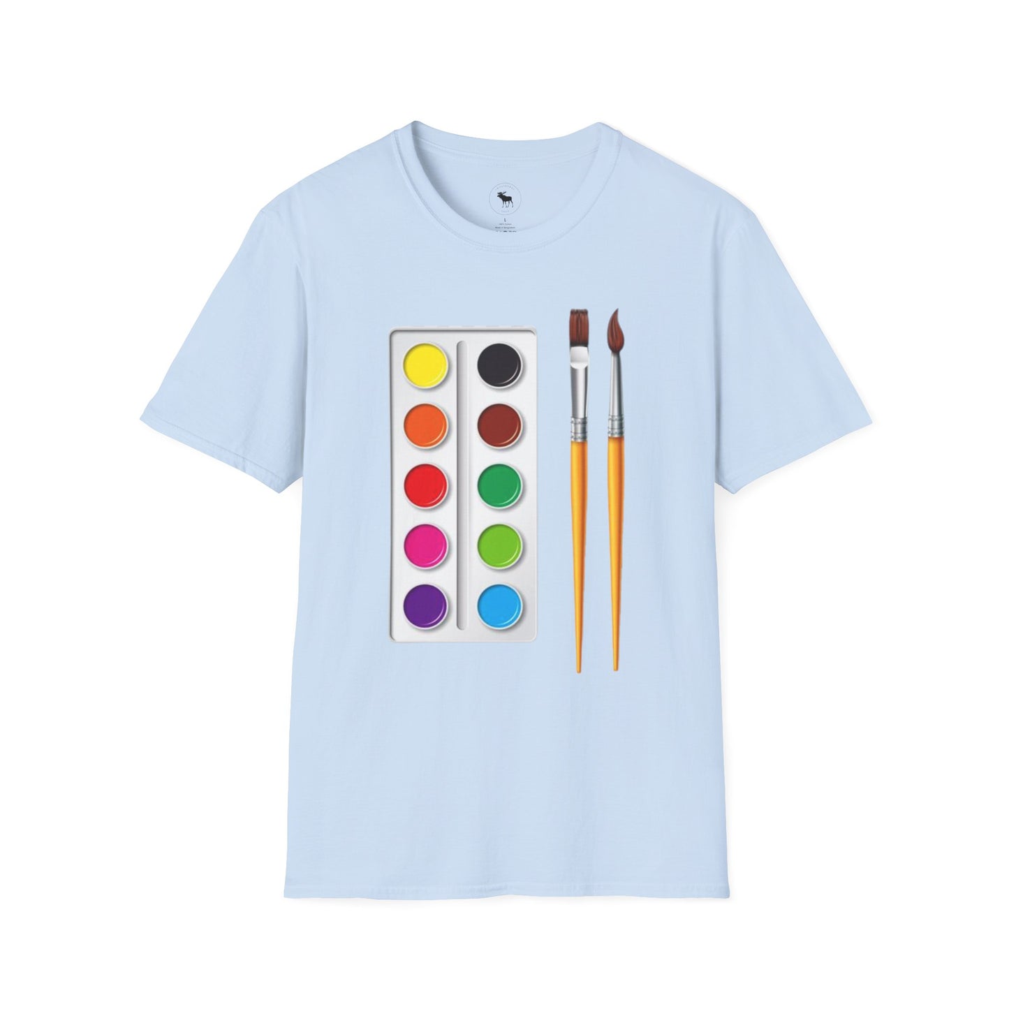 Colorful Artist T-Shirt/ Water color pallet softstyle Tee