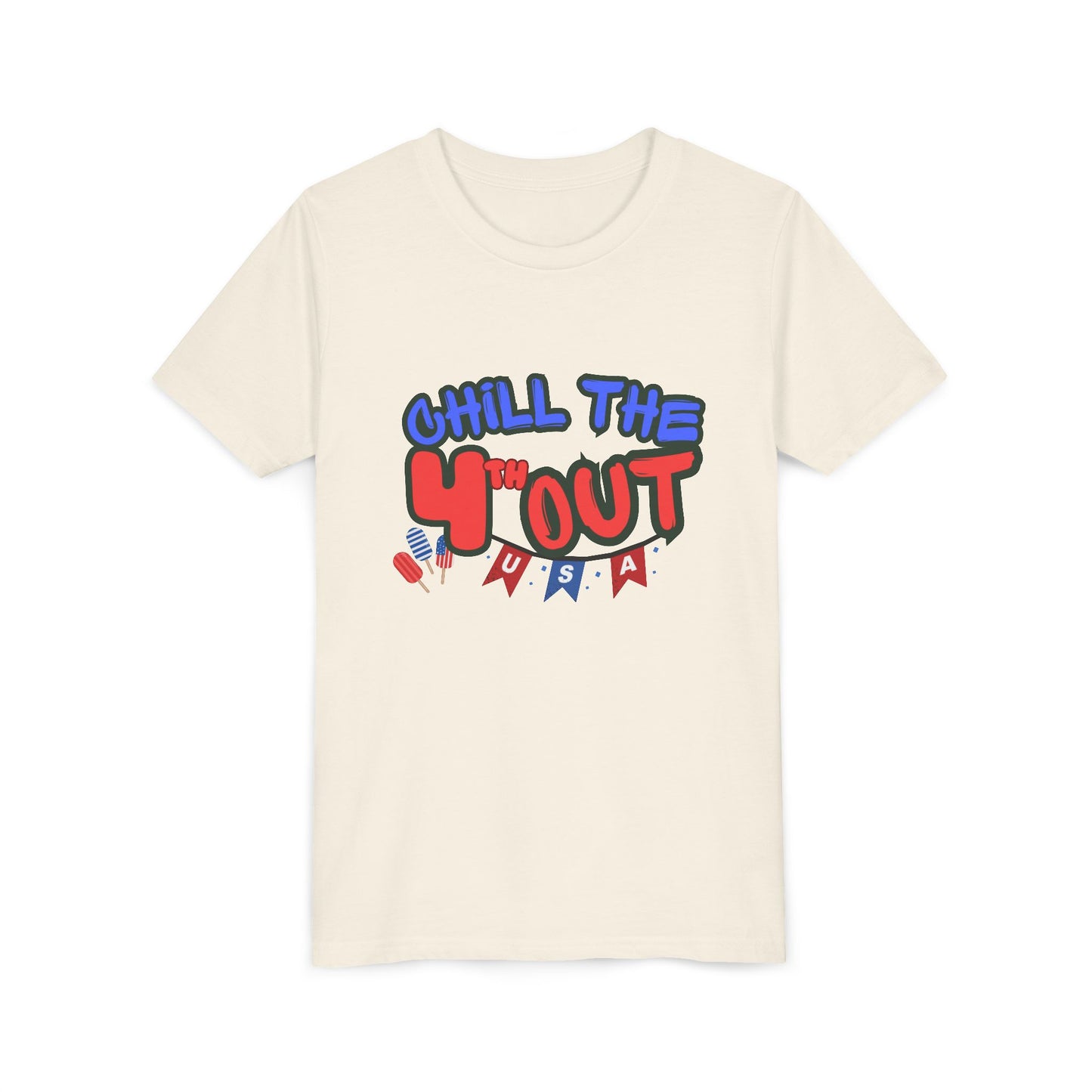 Youth Tee — "Chill the 4th'Out" Patriotic USA Kids T-Shirt