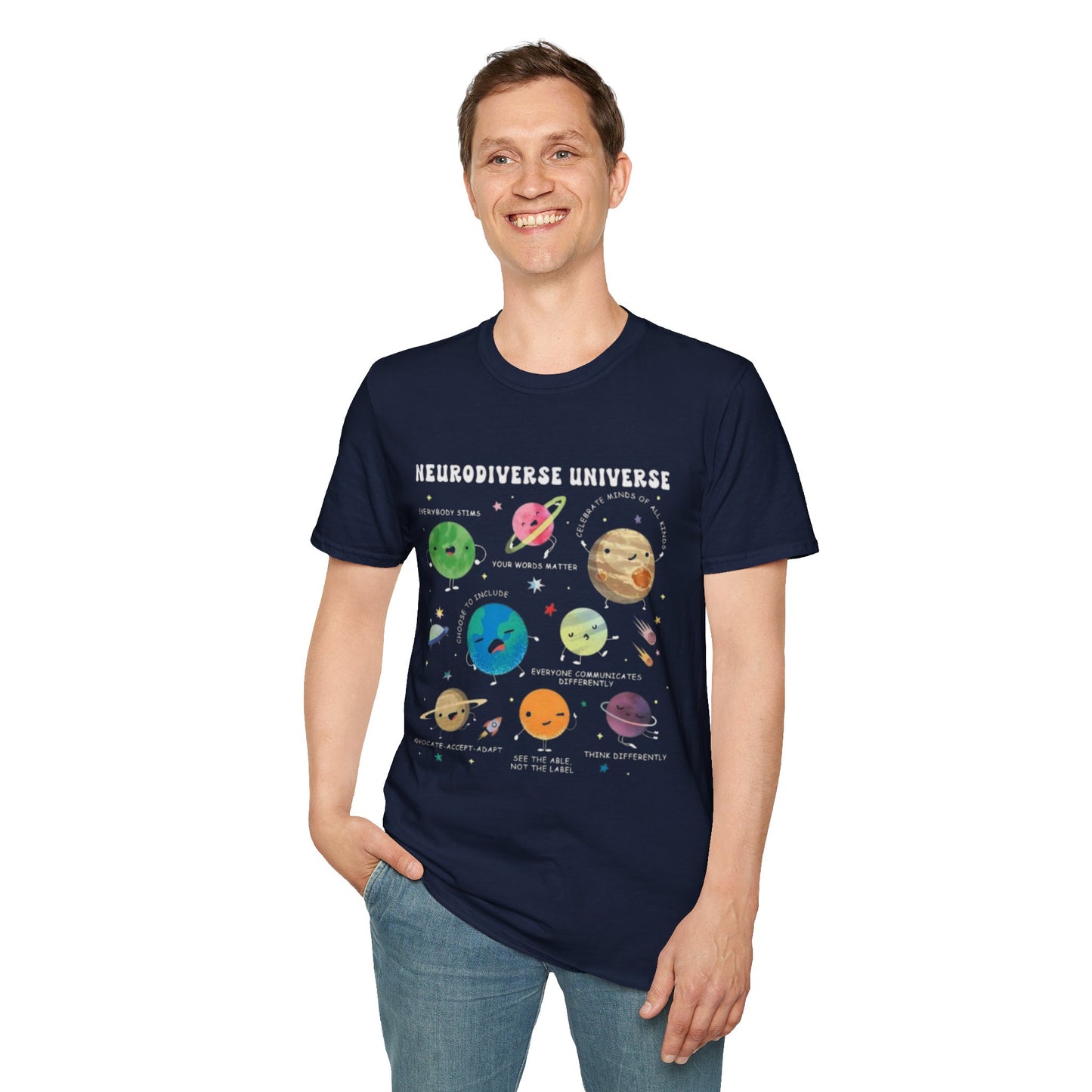 Neurodiverse Universe T-Shirt | Cosmos Graphic Tee, Unisex Space Shirt, Educational Gift, Science Lover Apparel, Unique Gift Idea
