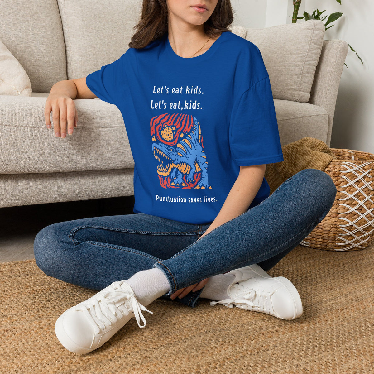 Let's Eat, Kids. T-Shirt — Punctuation Saves Lives Funny Grammar Tee