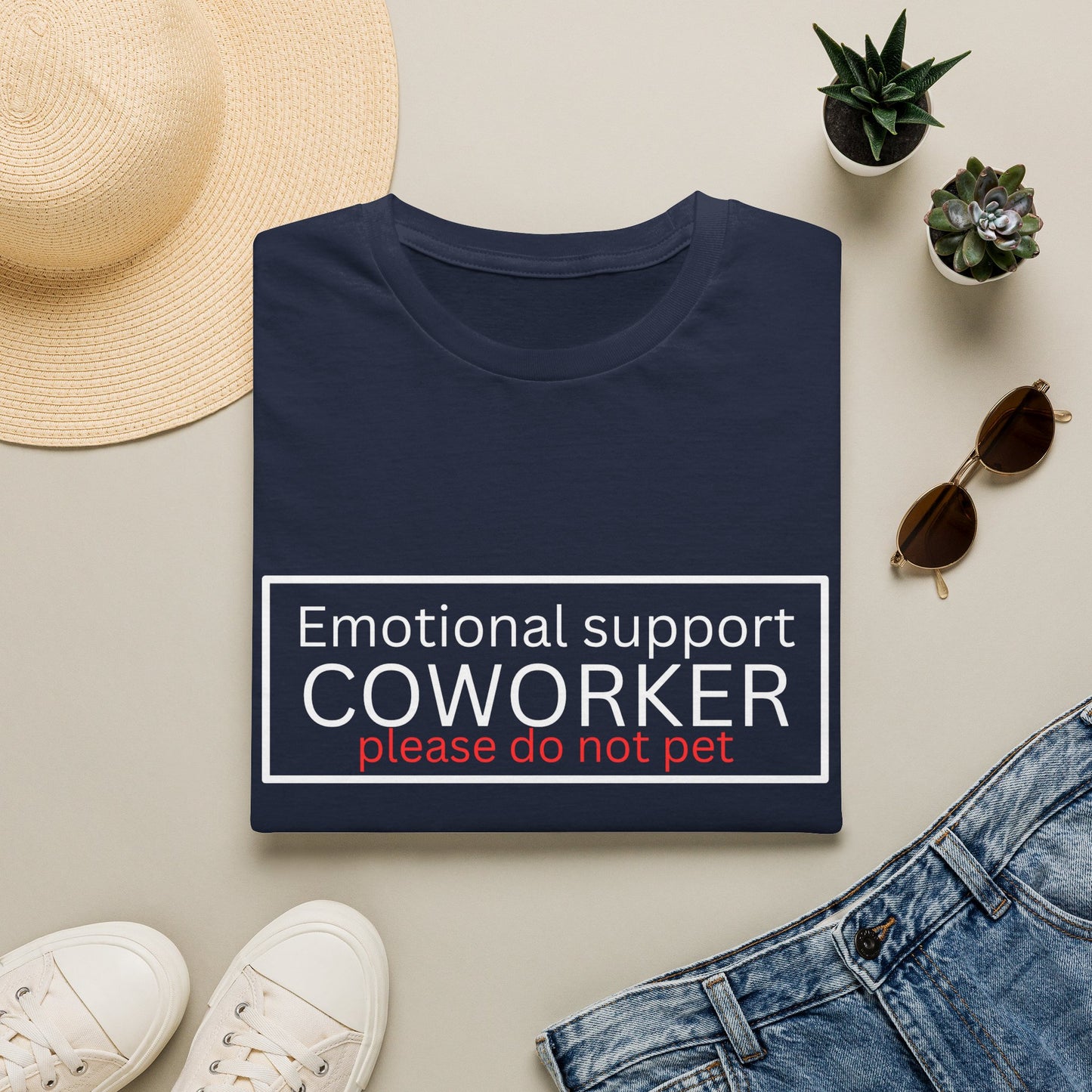 Emotional Support Coworker T-Shirt — "Please Do Not Pet" Office Humor Tee