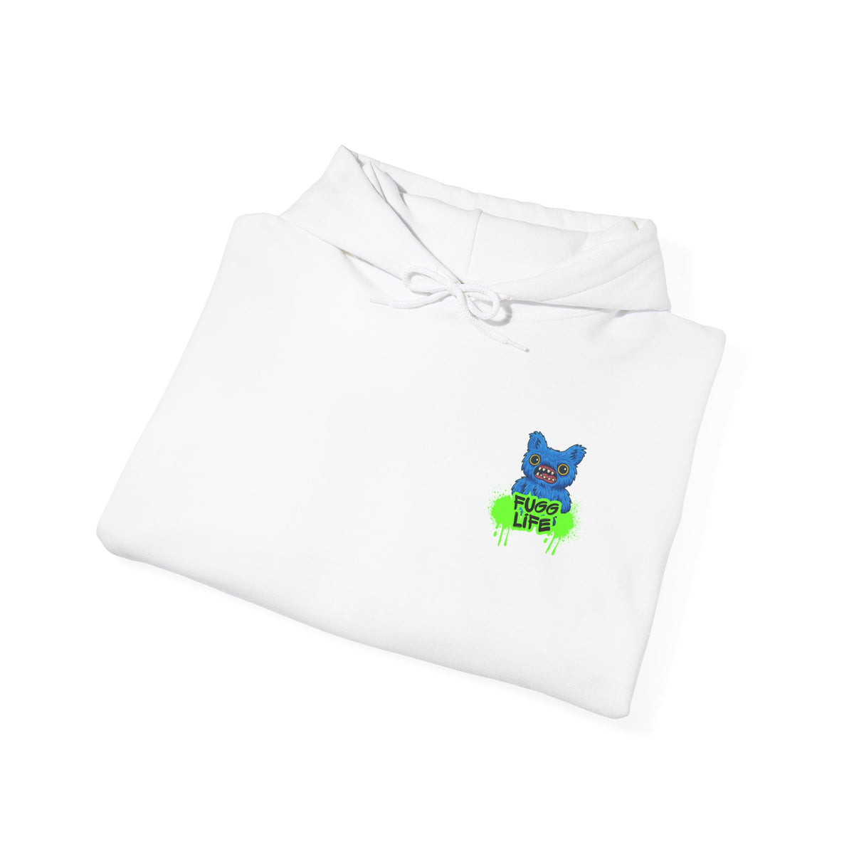 Hoodie Fugglers Colorful Cartoon Monster Crew Graphic Back Print