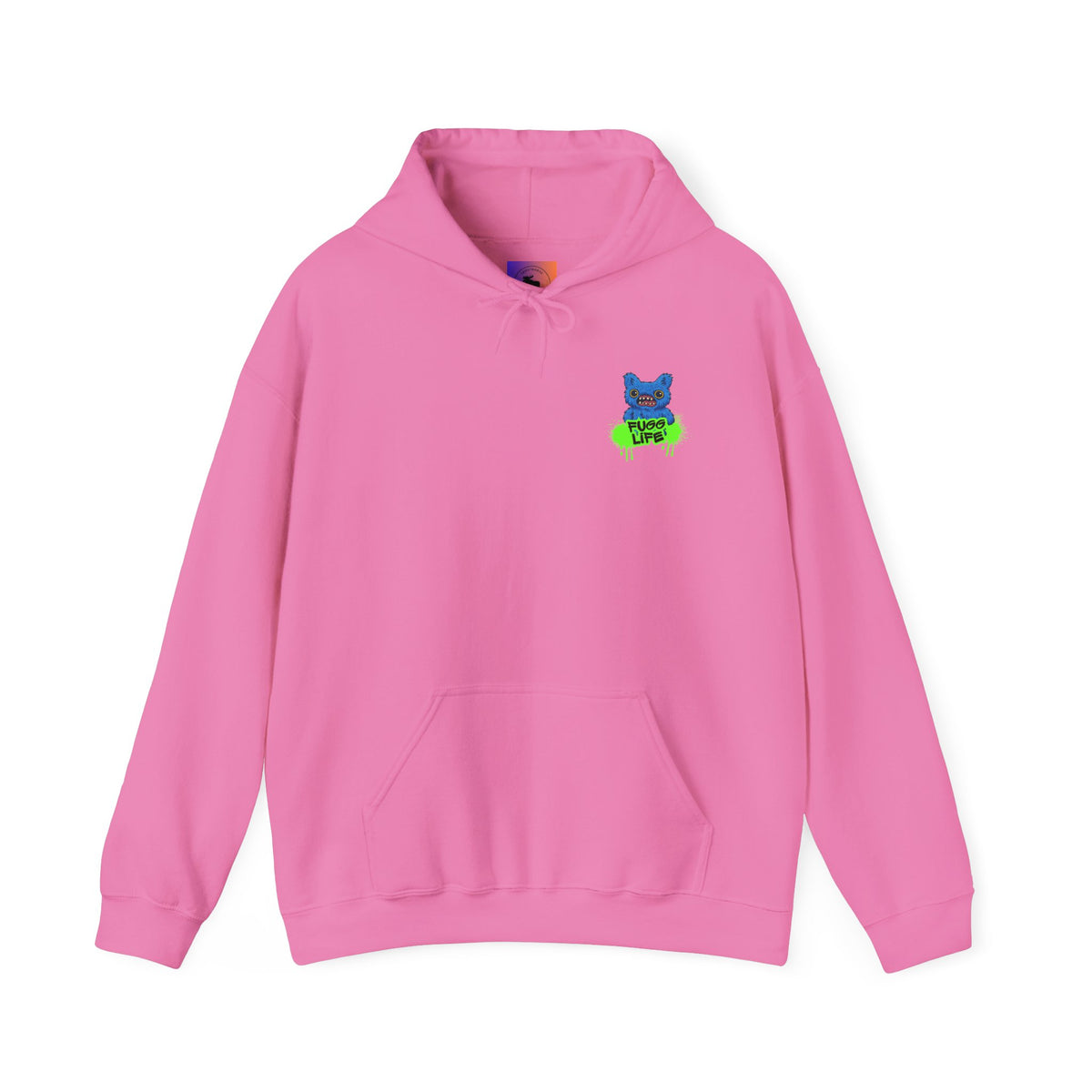Hoodie Fugglers Colorful Cartoon Monster Crew Graphic Back Print