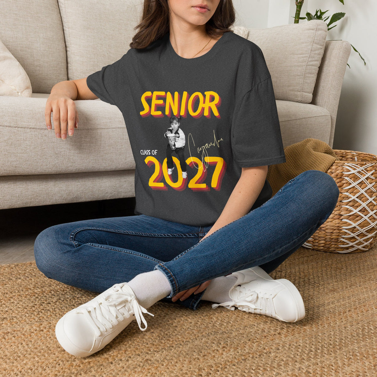 Senior 2027 T-Shirt — Retro Bold Graduation Tee