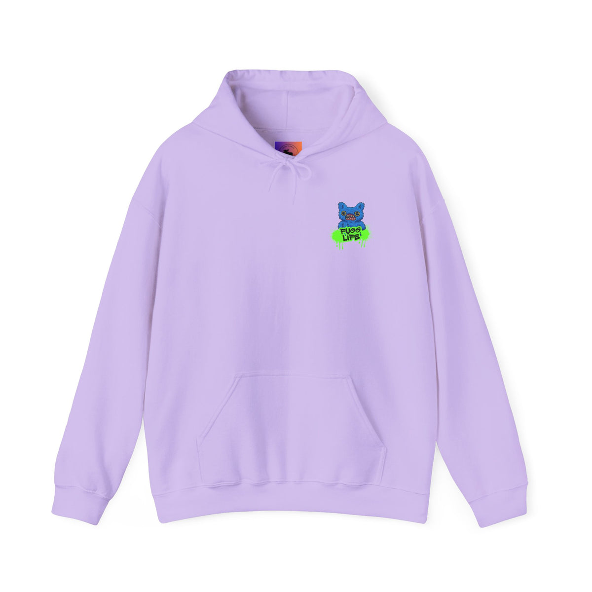 Hoodie Fugglers Colorful Cartoon Monster Crew Graphic Back Print
