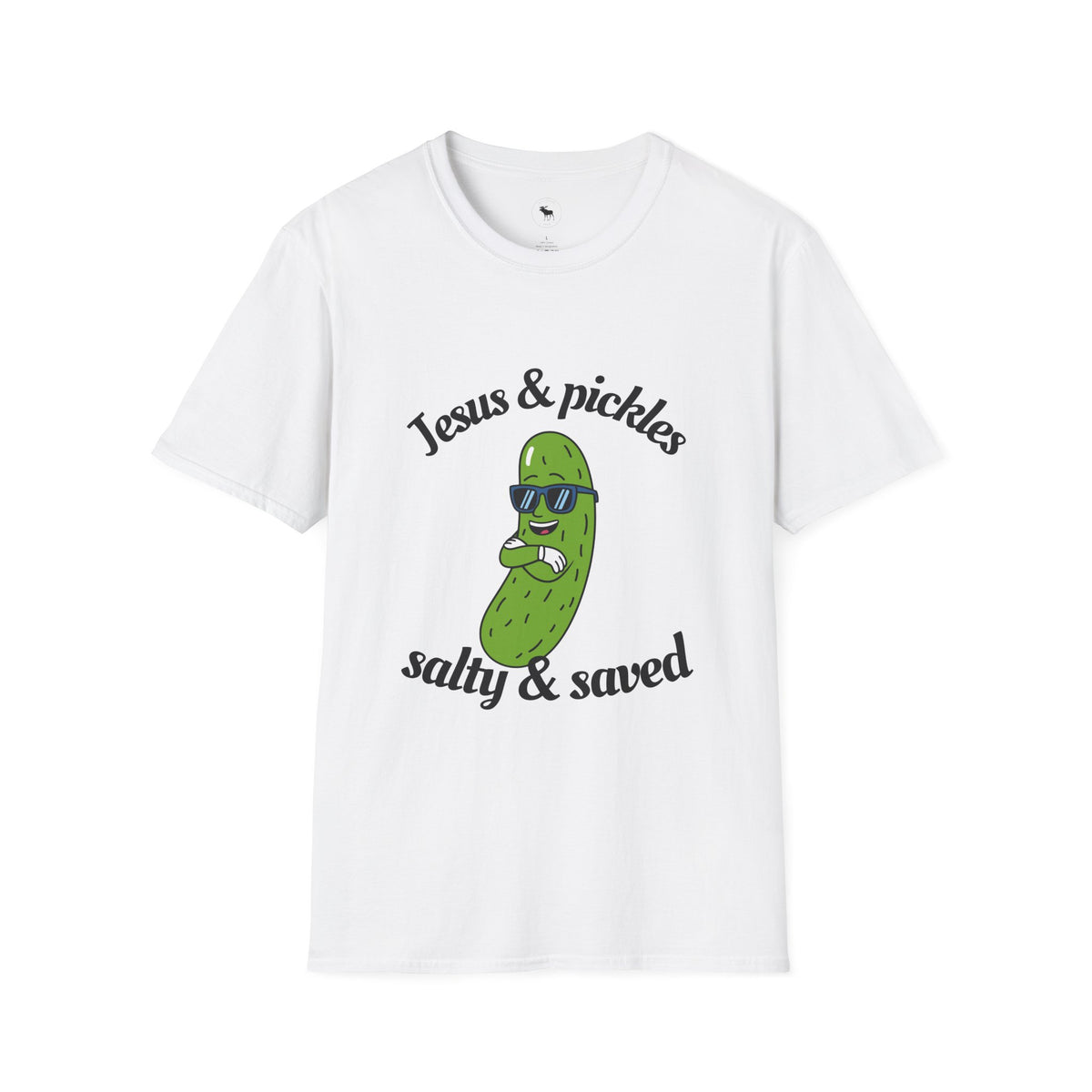 Jesus & Pickles T-Shirt — “Salty & Saved” Funny Christian Graphic Tee