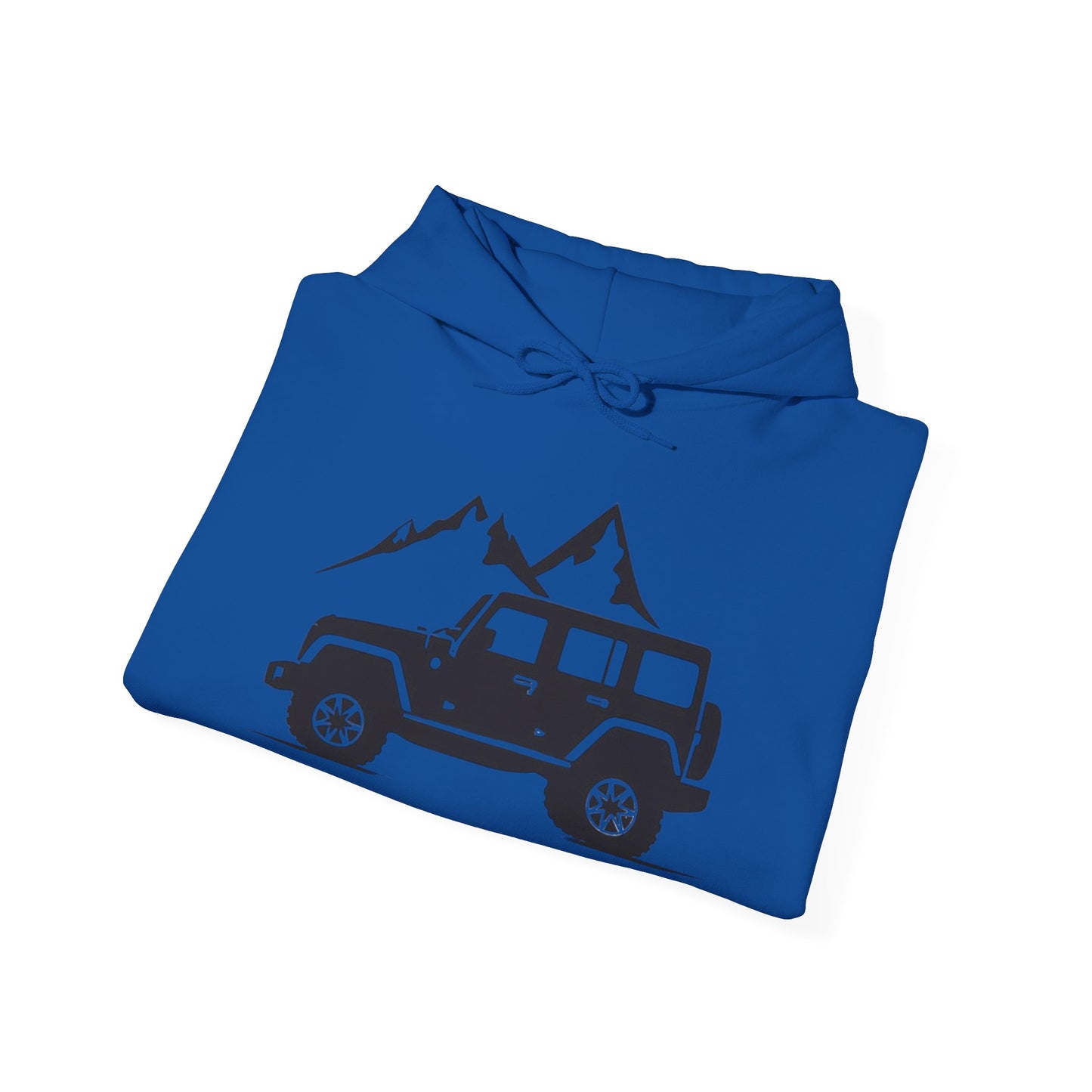 Unisex Heavy Blend™ Hooded Sweatshirt 4x4 mountain, abstract, simple design, minimalist