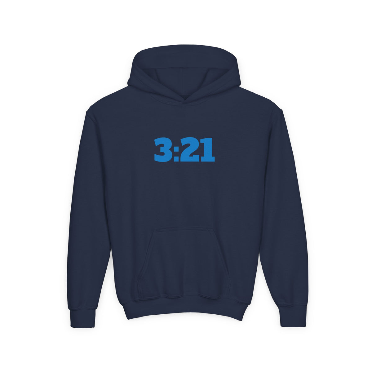 Youth Hoodie — 3:21 DNA Design Kids Pullover with Colorful Double Helix Down Syndrome awareness colors