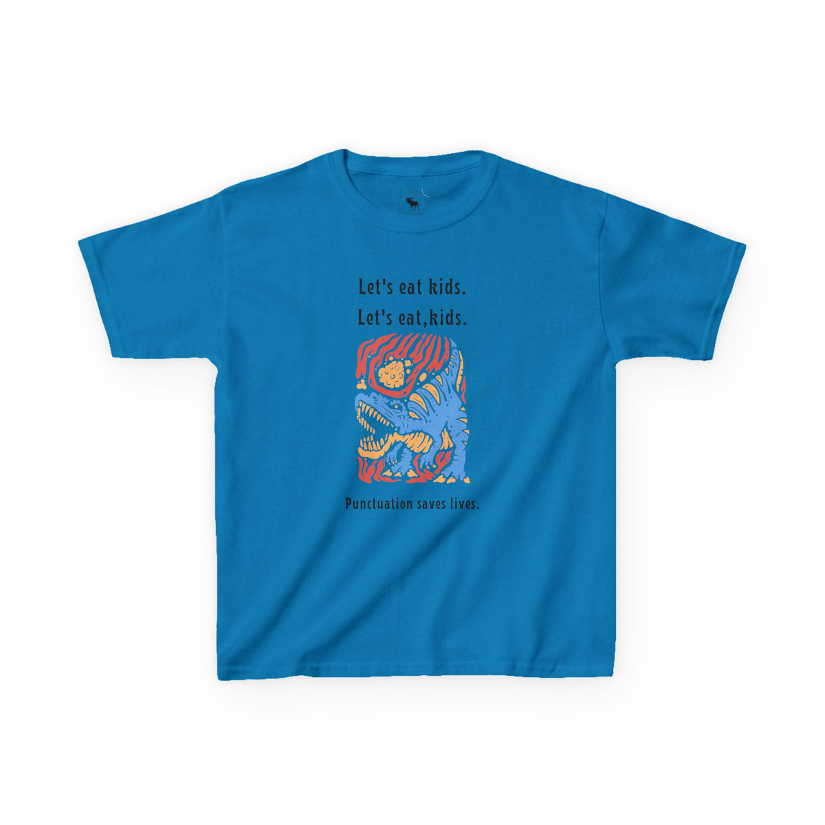 Kids Tee — "Let's eat kids. Let's eat, kids." Punctuation Saves Lives Graphic