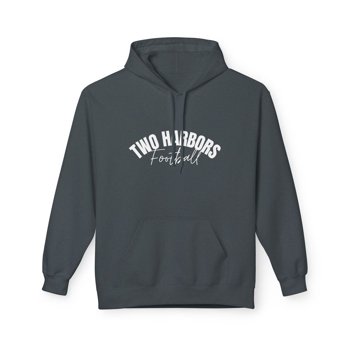 Two Harbors Football Hoodie — Minimal Script Team Pullover
