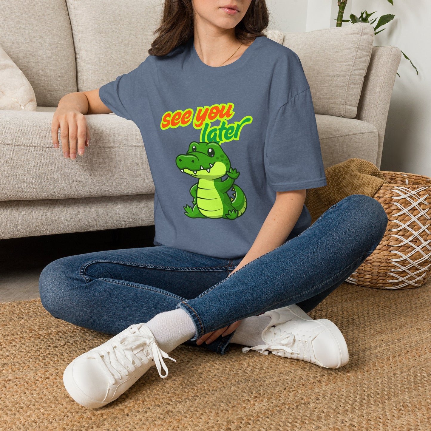 See You Later Alligator T-Shirt — Cute Retro Green Alligator Graphic Tee