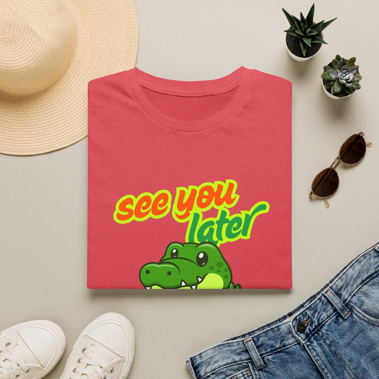 See You Later Alligator T-Shirt — Cute Retro Green Alligator Graphic Tee
