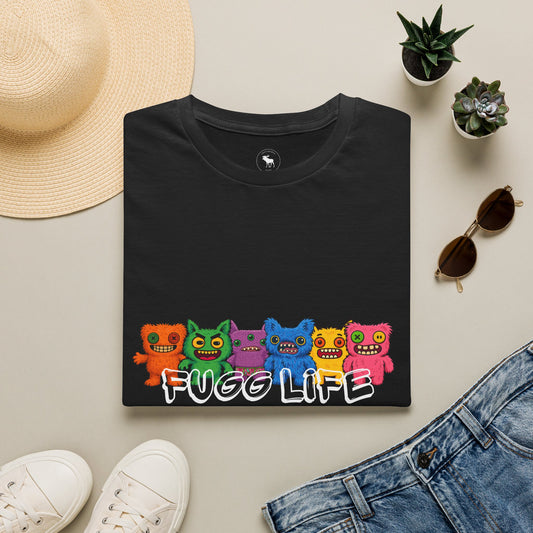 Fugg Life Graphic Tee — Colorful Fuzzy Monster Art T-Shirt