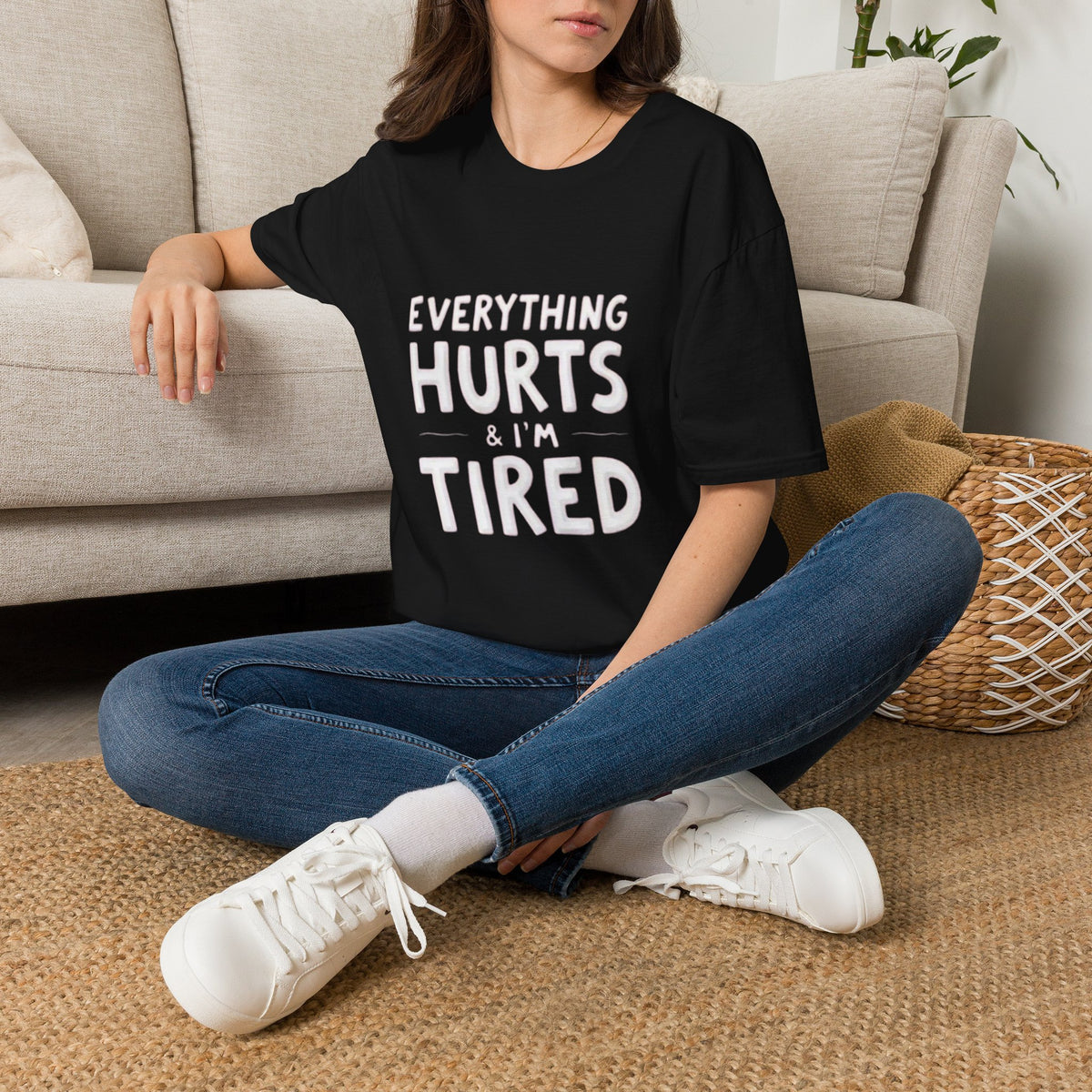T-Shirt — “Everything Hurts & I’m Tired” Funny Comfort Graphic Tee