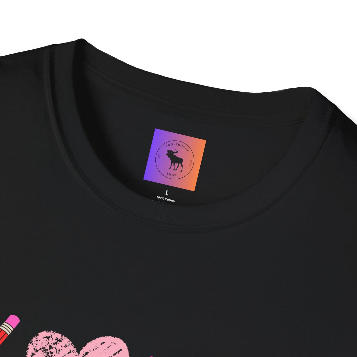 Teacher Valentine T-Shirt — Pencils, Crayon Apple & XOXO