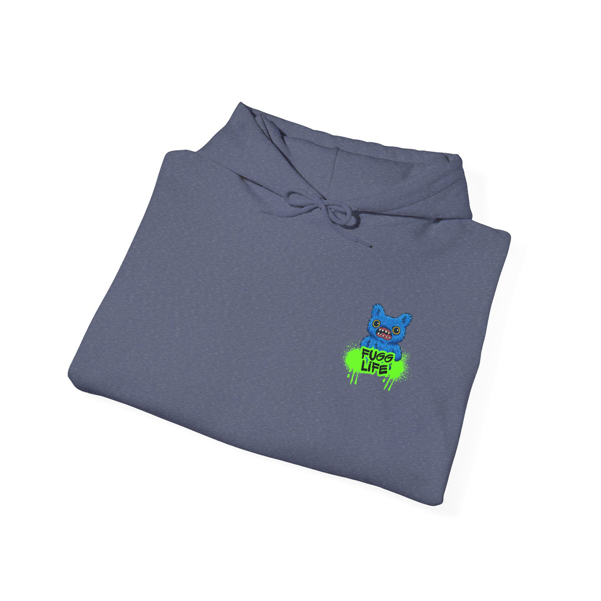 Hoodie Fugglers Colorful Cartoon Monster Crew Graphic Back Print