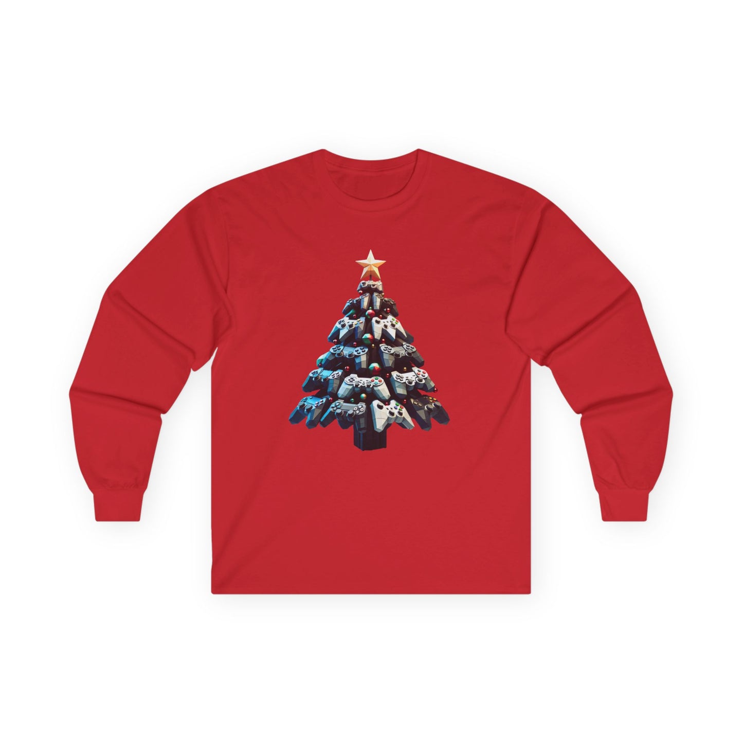 Gamer Christmas Tee, Console Holiday Shirt, Video Game Long Sleeve Top, Unisex Cotton Tee, Gaming Gift Shirt
