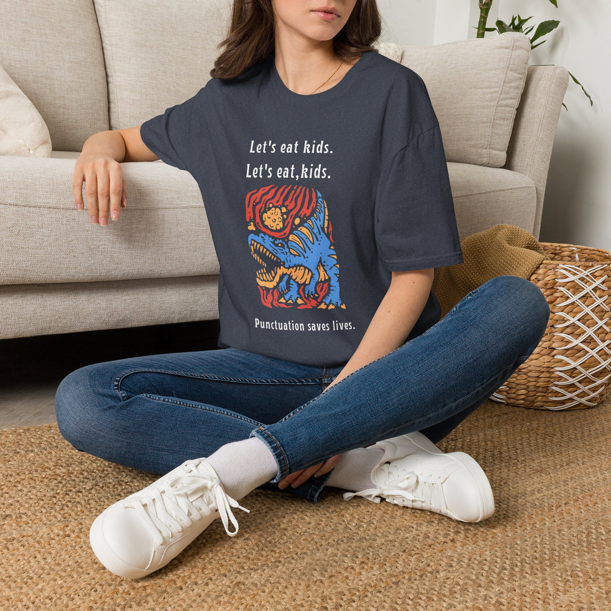 Let's Eat, Kids. T-Shirt — Punctuation Saves Lives Funny Grammar Tee