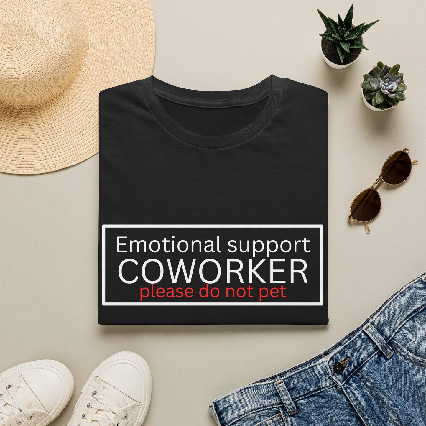 Emotional Support Coworker T-Shirt — "Please Do Not Pet" Office Humor Tee