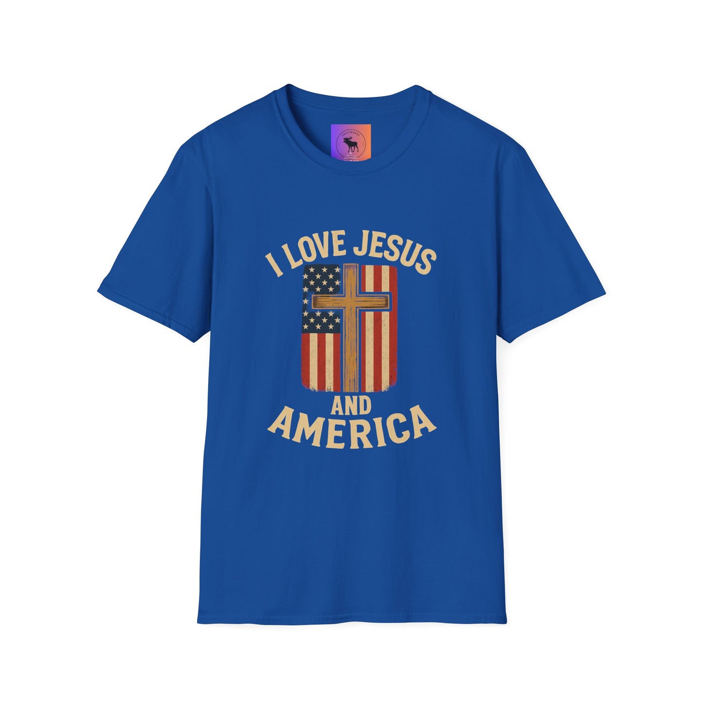 I Love Jesus and America Unisex T-Shirt, Faith Apparel, Patriotic Tee, Religious Clothing, Gifts for Christians, Fourth of July Shirt