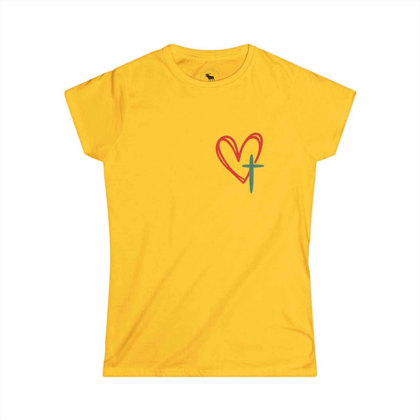 Christian Faith Women's Softstyle Tee - Inspirational Shirt - Jesus Has My Back T-Shirt - Casual, Gift for Believers, Spiritual Fashion