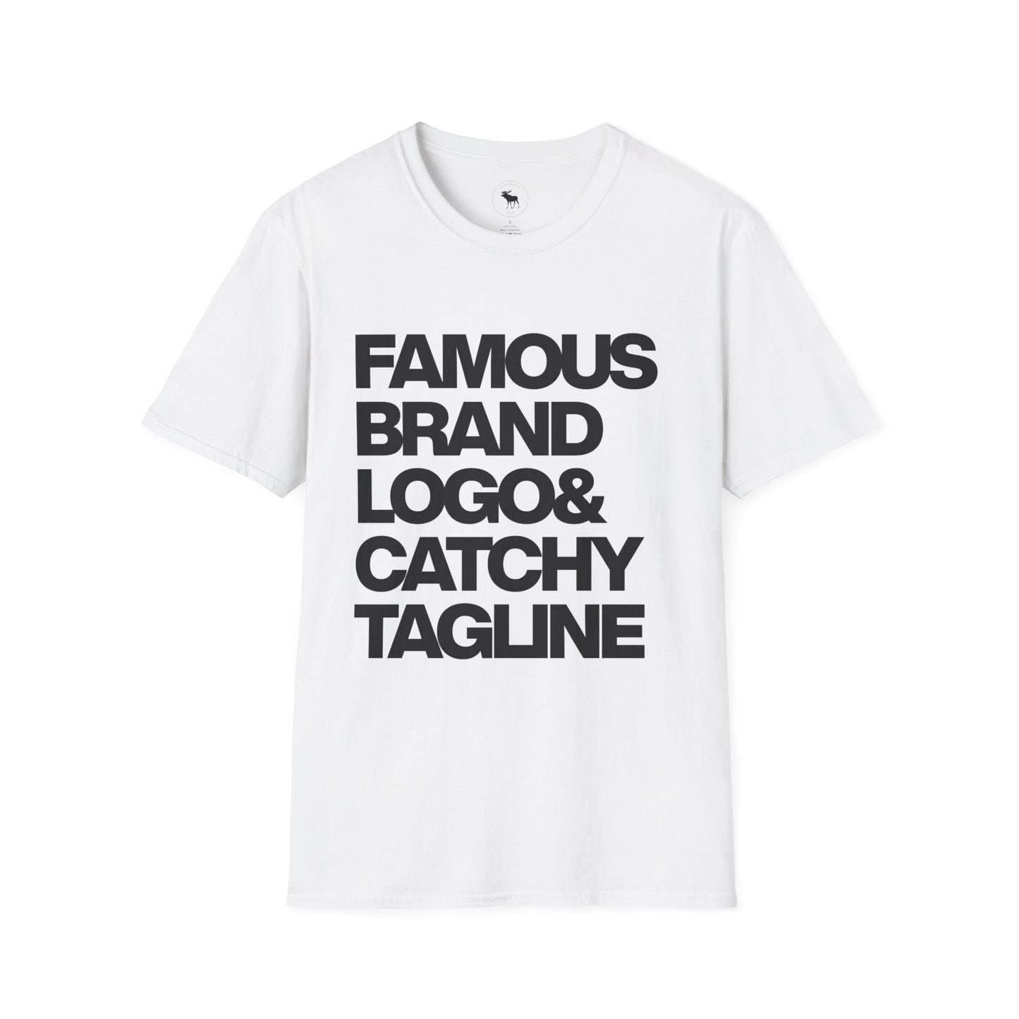 Famous Logo Softstyle T-Shirt, Casual Tee, Graphic Shirt, Gift for Him/Her, Trendy Style, Everyday Wear