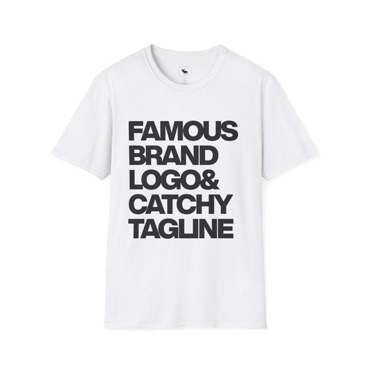 Famous Logo Softstyle T-Shirt, Casual Tee, Graphic Shirt, Gift for Him/Her, Trendy Style, Everyday Wear