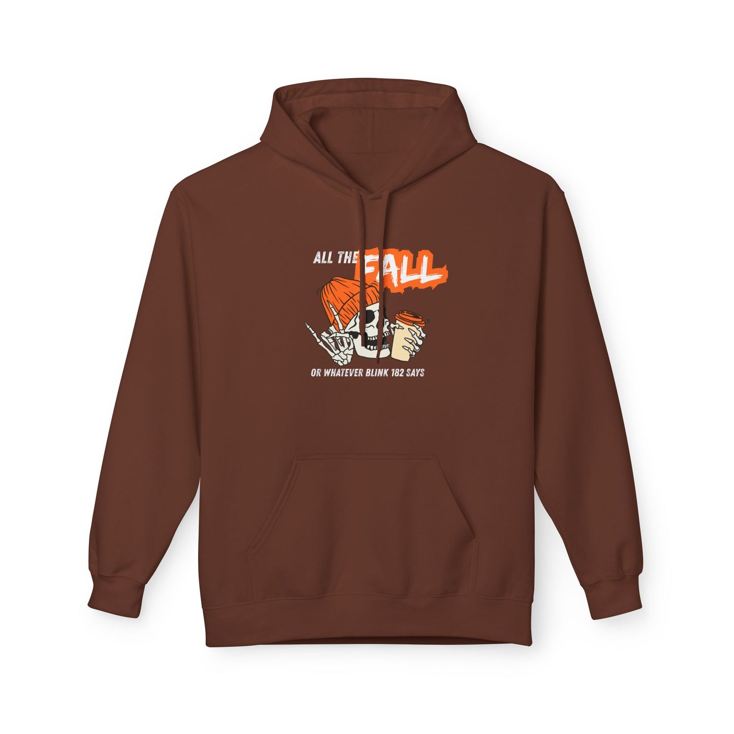 Fall Themed Fleece Hoodie - Cozy Autumn Apparel, Casual Wear, Warm Gift, Seasonal Fashion, Perfect for Bonfires, Thanksgiving