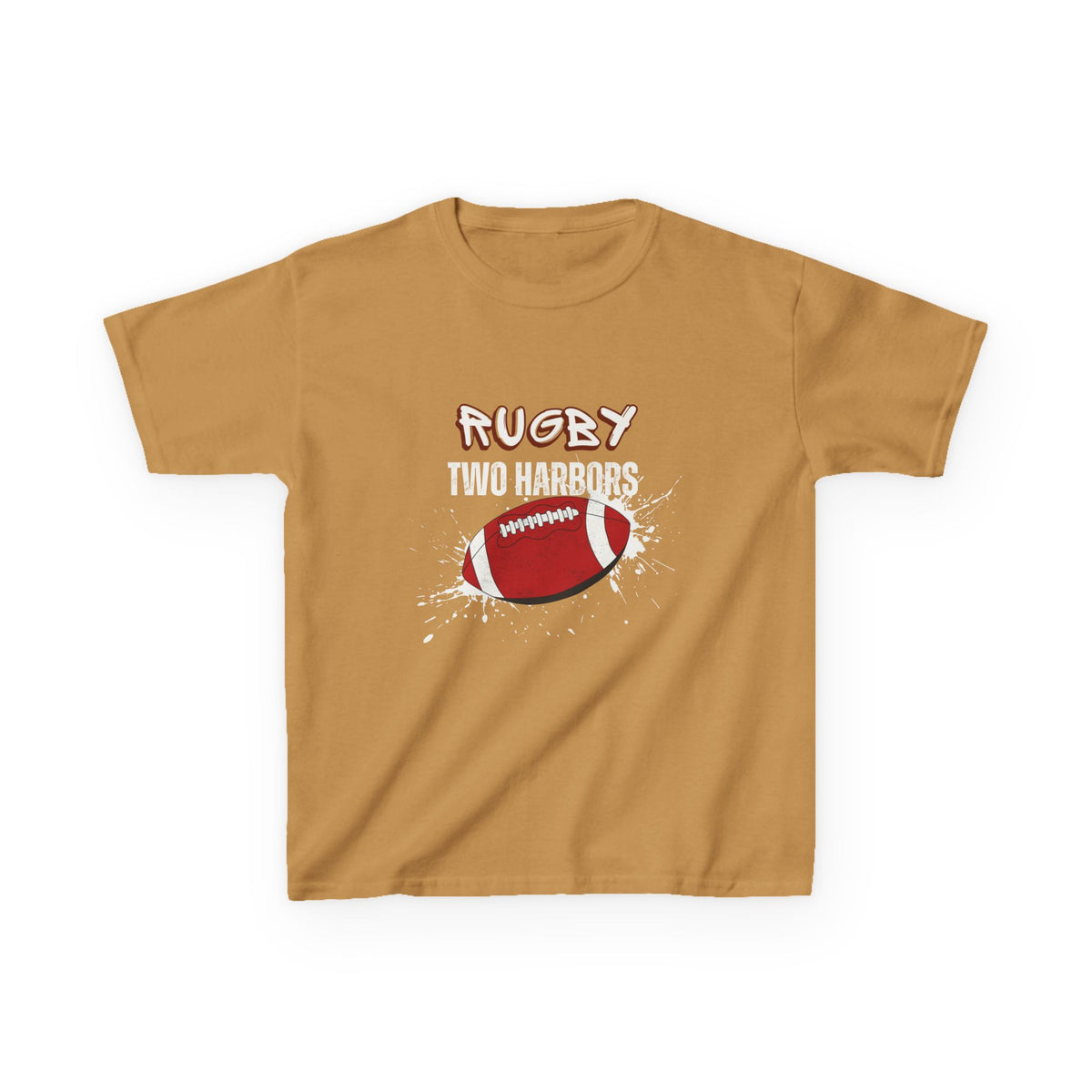 Kids Tee — "Rugby Two Harbors" Youth Football Graphic Shirt