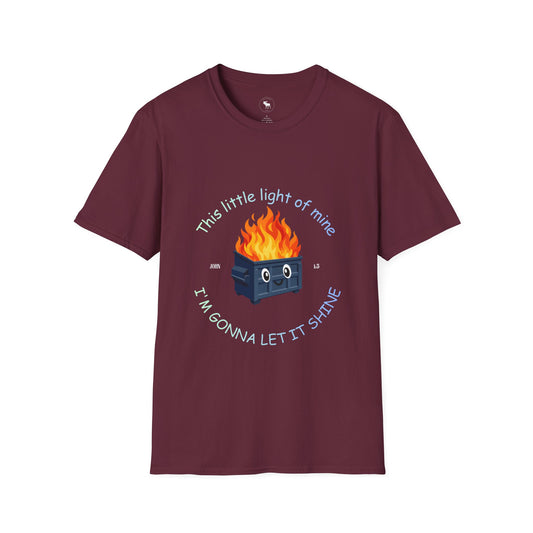 Cuteness: 'This Little Light of Mine' flaming dumpster religious Graphic T-Shirt