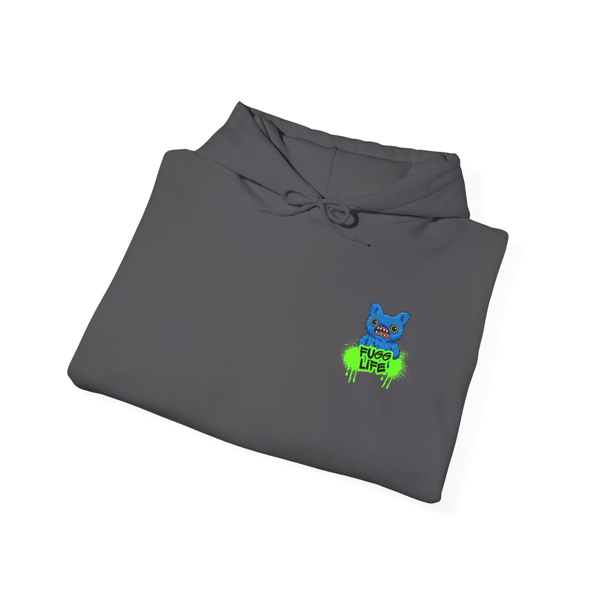 Hoodie Fugglers Colorful Cartoon Monster Crew Graphic Back Print