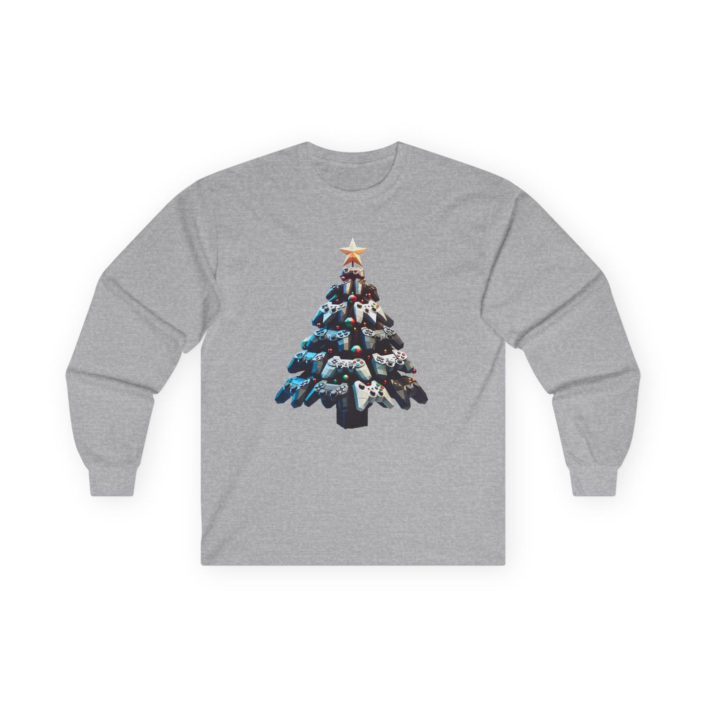 Gamer Christmas Tee, Console Holiday Shirt, Video Game Long Sleeve Top, Unisex Cotton Tee, Gaming Gift Shirt