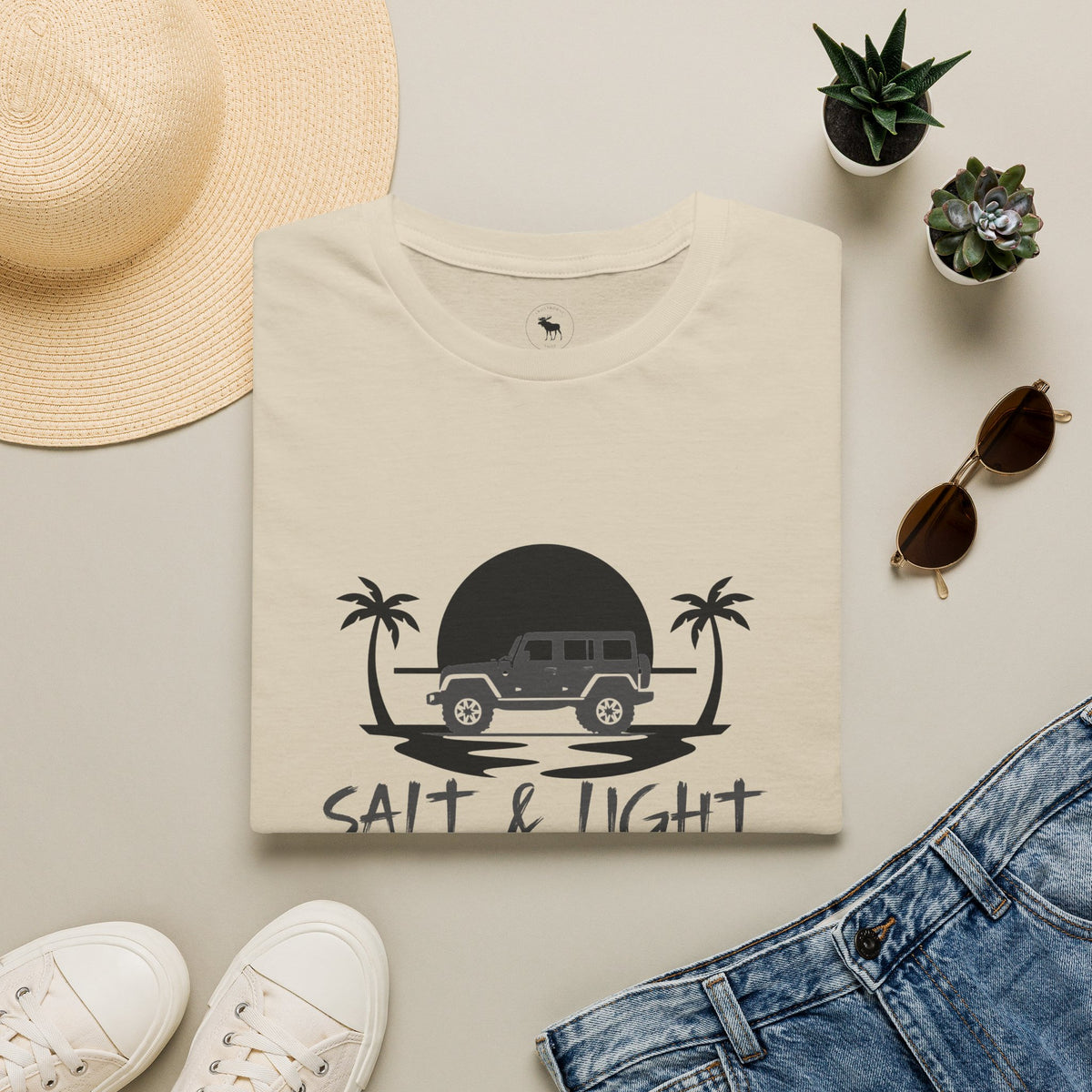 Beach 4x4 T-Shirt — "Salt & Light" Coastal Adventure Tee