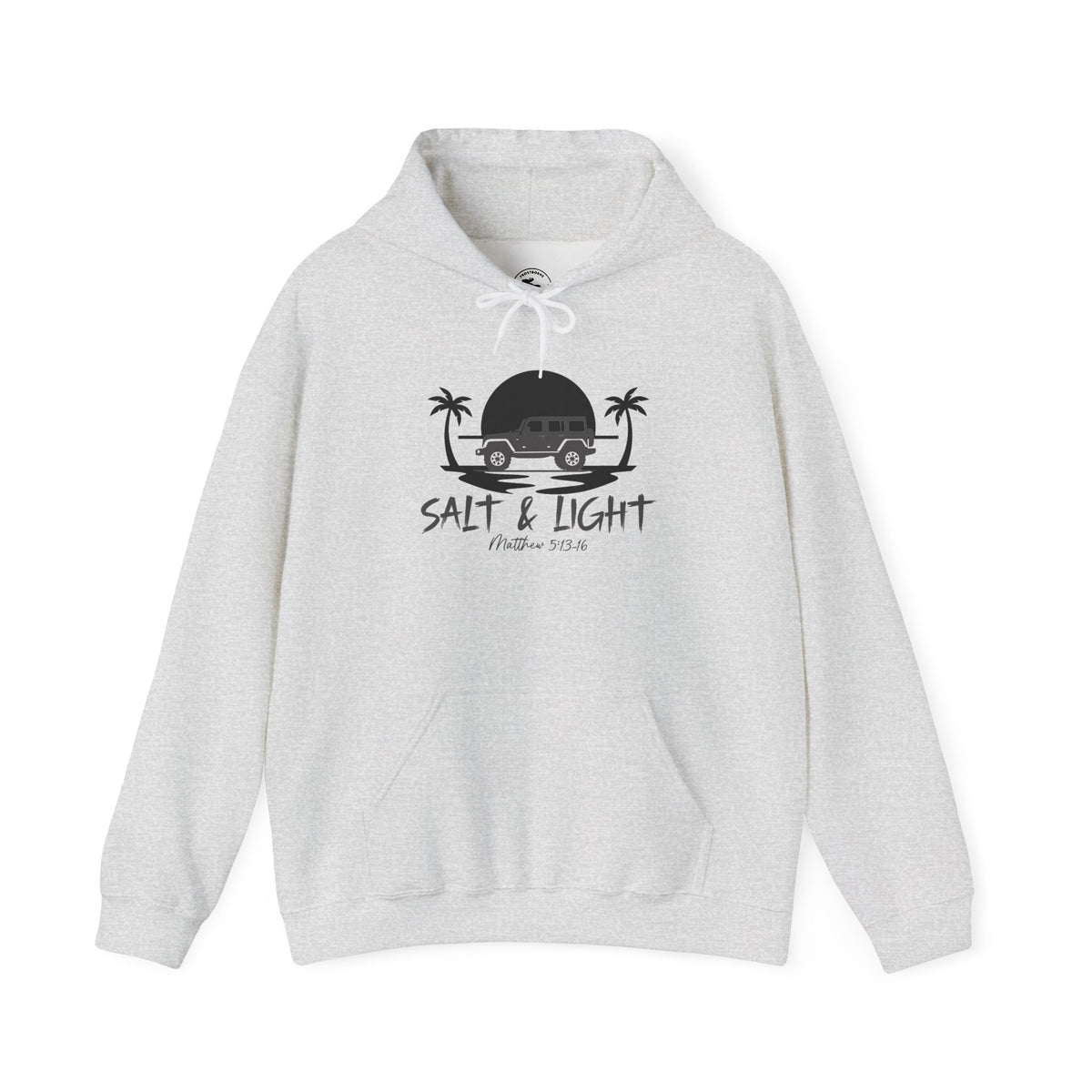 Salt & Light Christian Hoodie – Beach Van Sunset Pullover (Matthew 5:14)