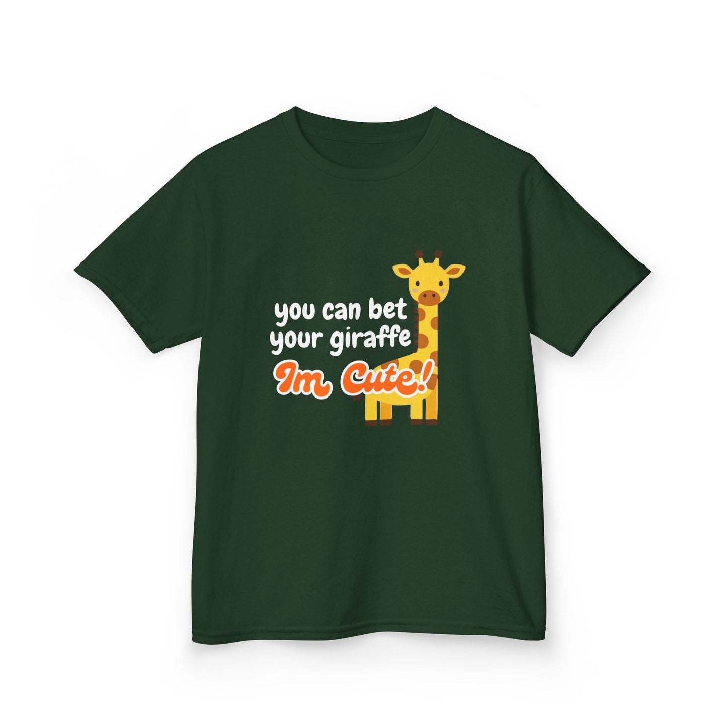 Kids T-Shirt – “You Can Bet Your Giraffe I’m Cute!” Cute Giraffe Graphic Tee for Toddlers