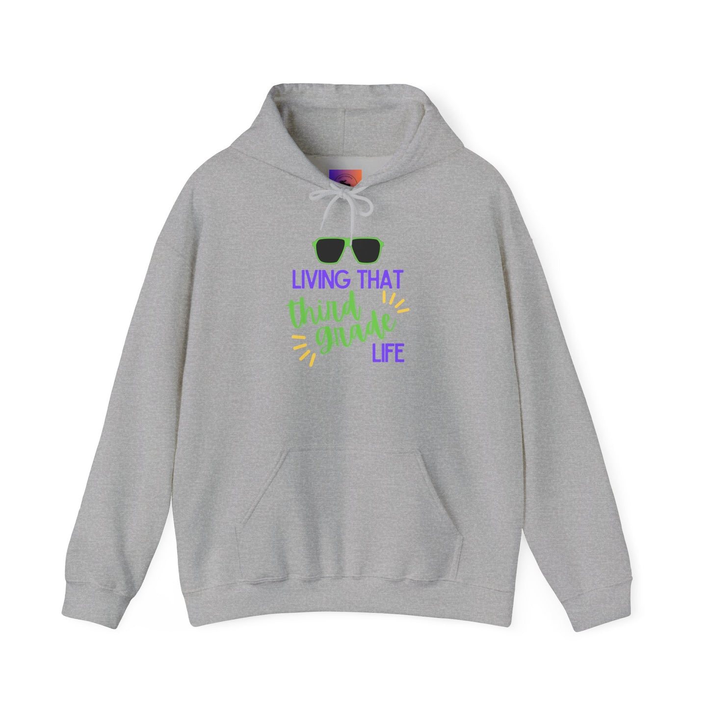 Living That Third Grade Life Hoodie - Perfect for Students, Graduation Gift, Cool Casual Wear, Back to School, Kids' Style