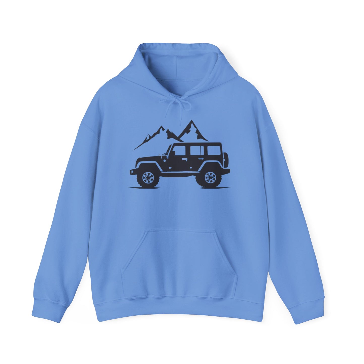 Unisex Heavy Blend™ Hooded Sweatshirt 4x4 mountain, abstract, simple design, minimalist
