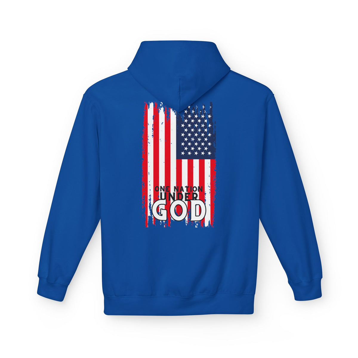 God & Country Hoodie — Distressed American Flag "One Nation Under God" Patriotic Sweatshirt