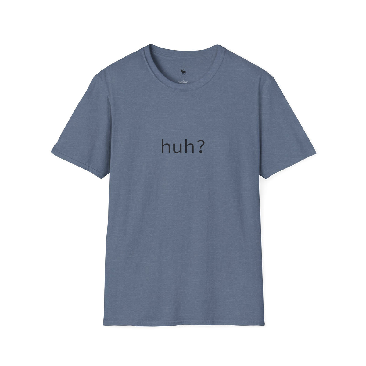 Huh? Minimalist Graphic T‑Shirt — Funny Casual Statement Tee
