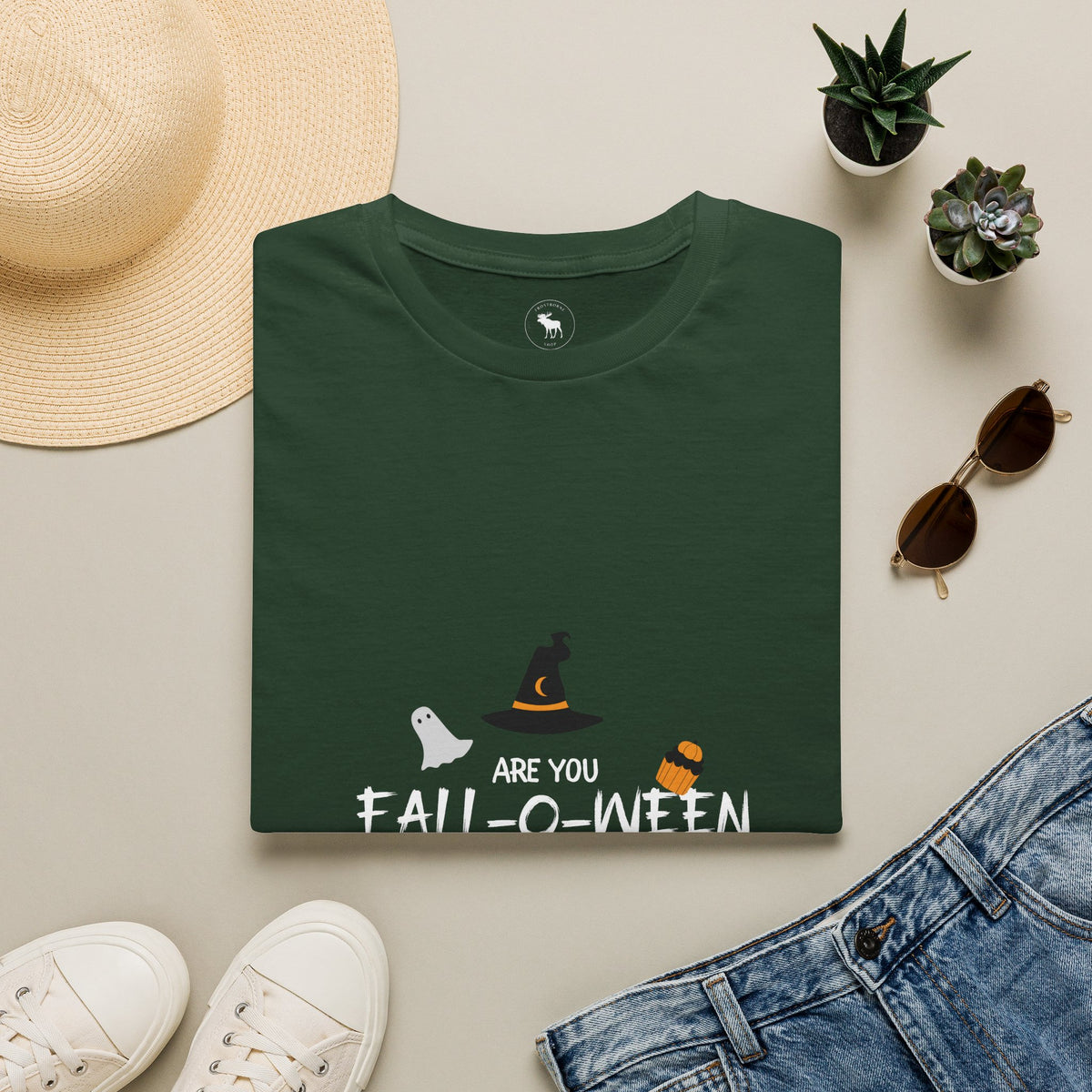 Are You Fall-O-Ween? Cute Witch & Pumpkin Halloween T-Shirt