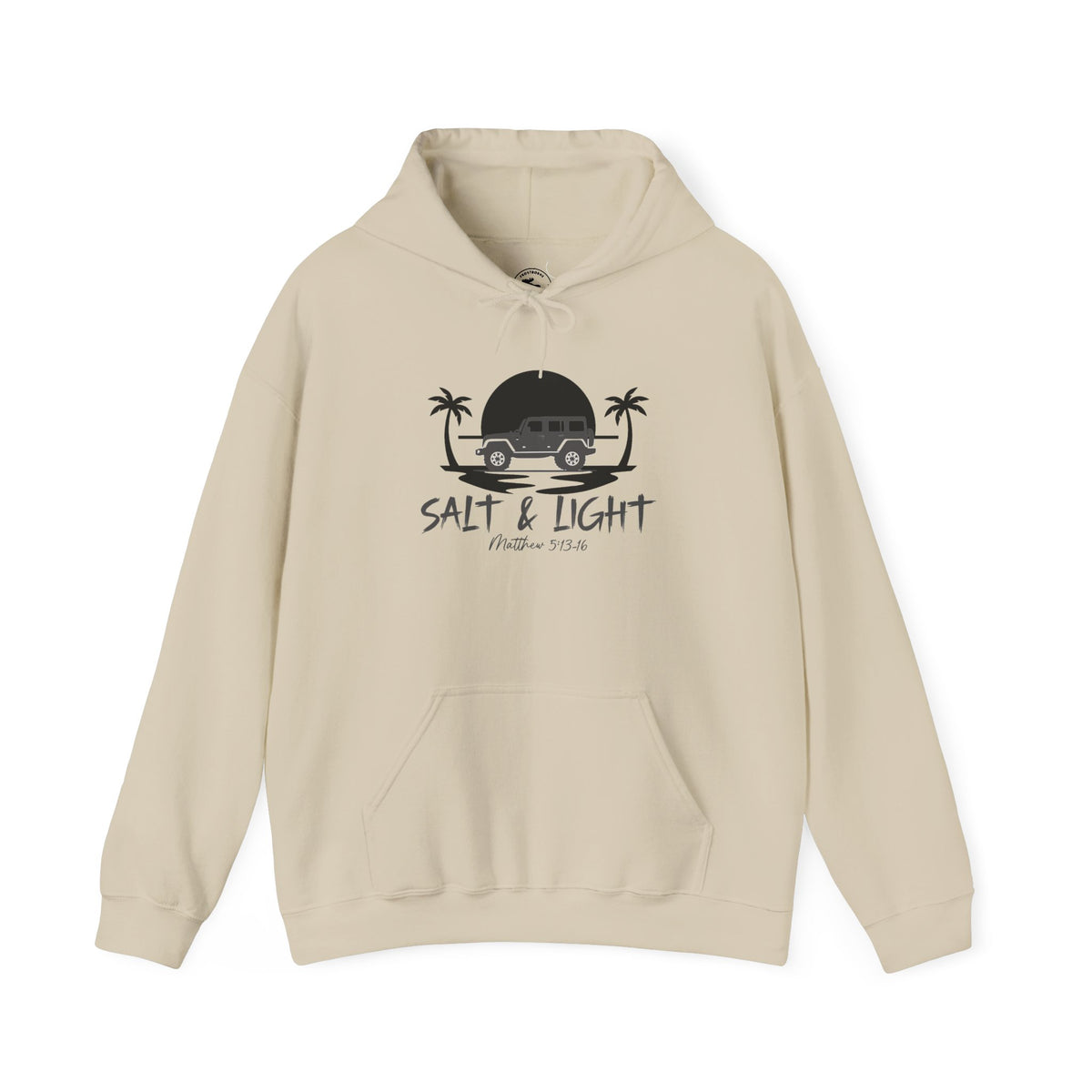 Salt & Light Christian Hoodie – Beach Van Sunset Pullover (Matthew 5:14)