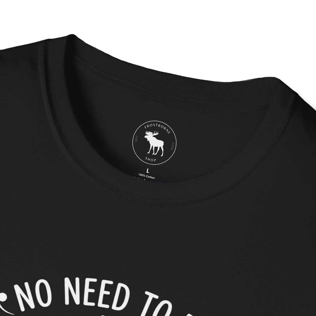 T-Shirt — "No Need to Be an Exclamation Point" Funny Typography Tee