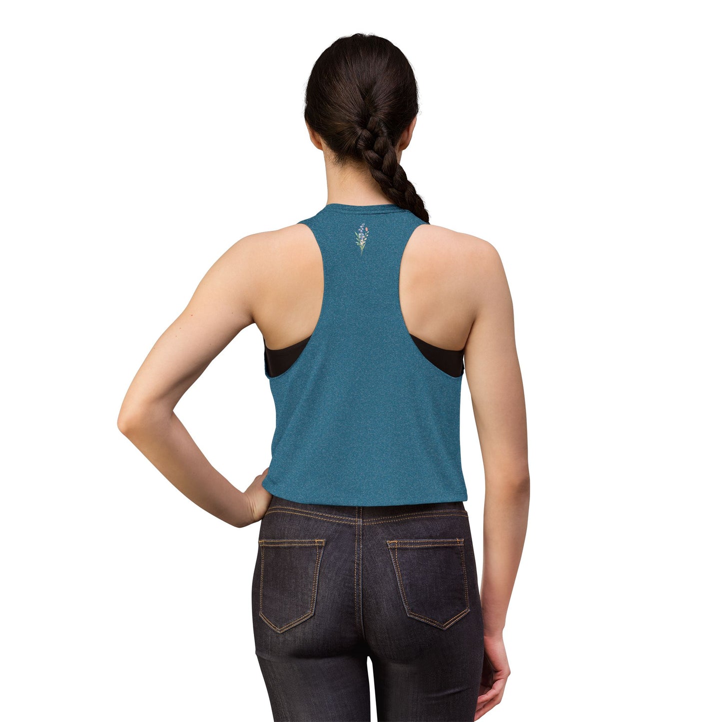 Floral Watercolor Butterfly Crop Top — Women’s Spring Garden Tank