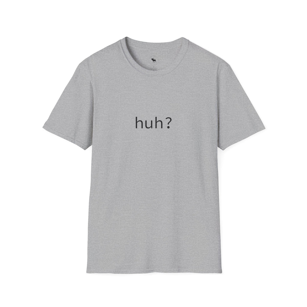 Huh? Minimalist Graphic T‑Shirt — Funny Casual Statement Tee